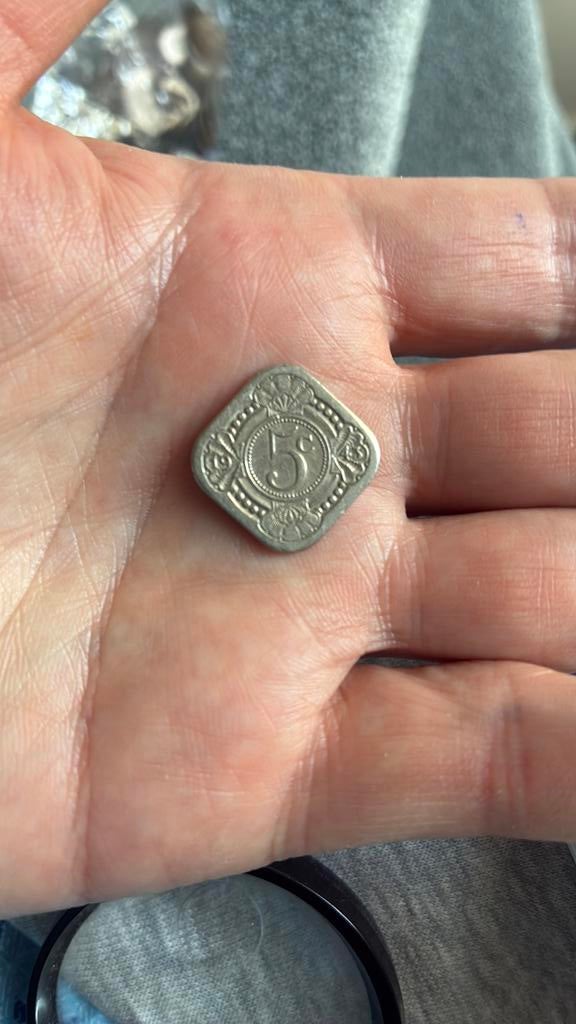 5 cent 1943 voor suriname en curacao geslagen in usa, Postzegels en Munten, Ophalen of Verzenden, Koningin Wilhelmina