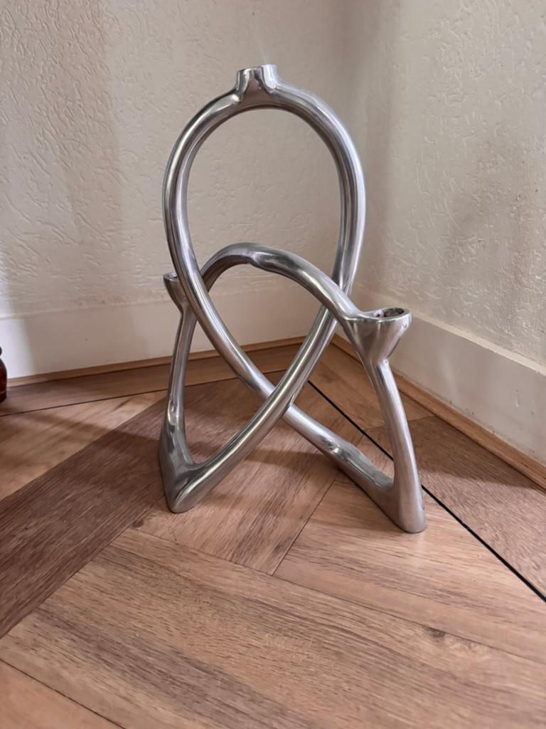 Modern Abstract Aluminium Kandelaar - Uniek Design, Ophalen of Verzenden, Overige materialen