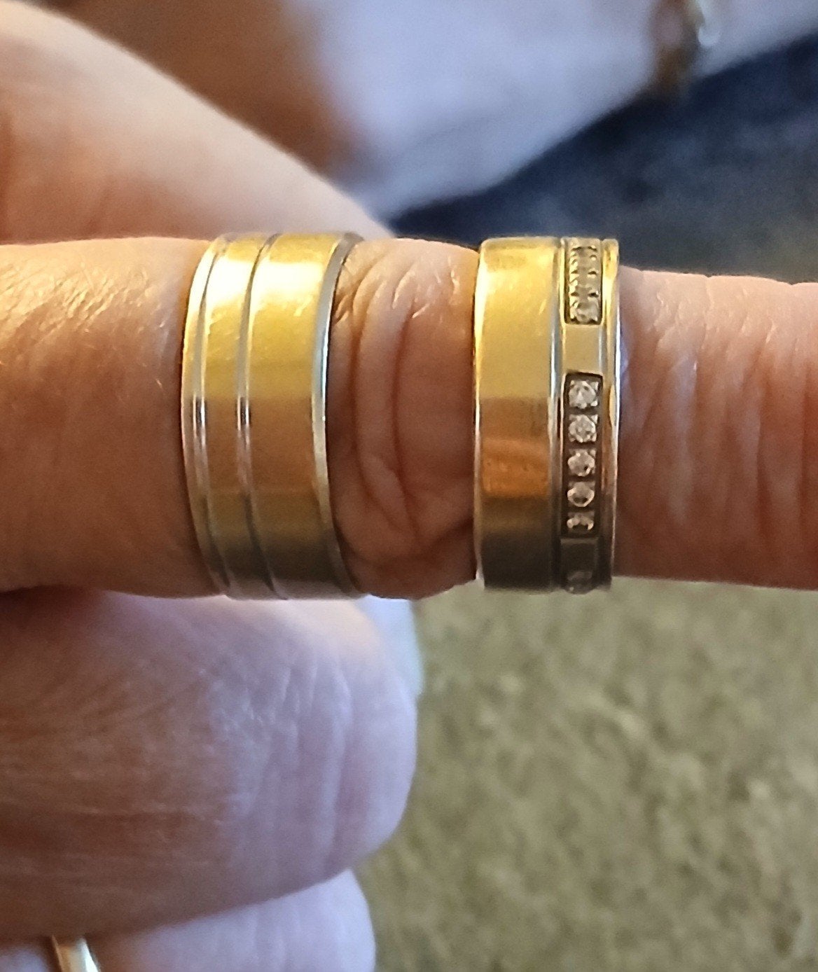 14k Witgouden Trouwringen Set (12,17g) – Maat 18 & 20, Sieraden, Tassen en Uiterlijk, Ringen, 18 tot 19, Wit, Ophalen of Verzenden