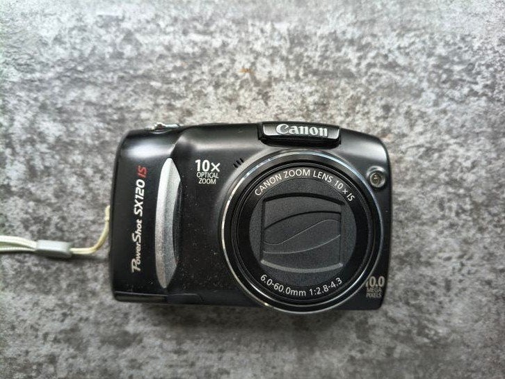 Canon PowerShot SX120 IS met draagtasje, Ophalen, Gebruikt, Canon, Compactcamera