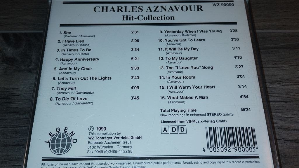 Charles Aznavour - Hit-Collection, Ophalen of Verzenden, Zo goed als nieuw
