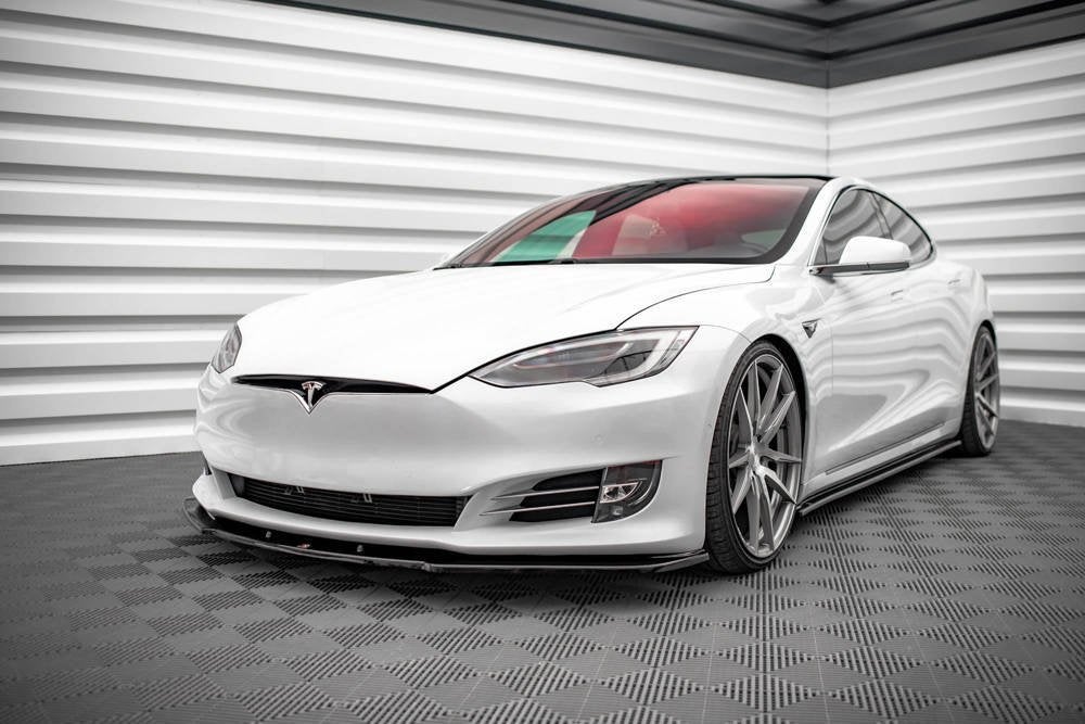 Voorlip sideskirt diffuser - Tesla Model S Facelift 16-20, Ophalen of Verzenden