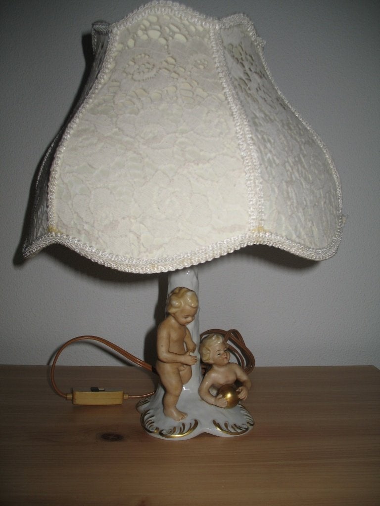 Porselein Lampevoet *Cherubs* Thüringen Gräfenthal Germany, Ophalen of Verzenden