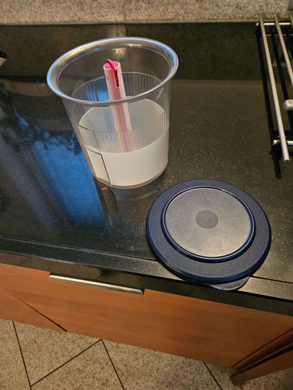 Tupperware augurken pot - 14cm hoog, 12cm doorsnede, Ophalen, Overige typen, Kunststof, Zo goed als nieuw
