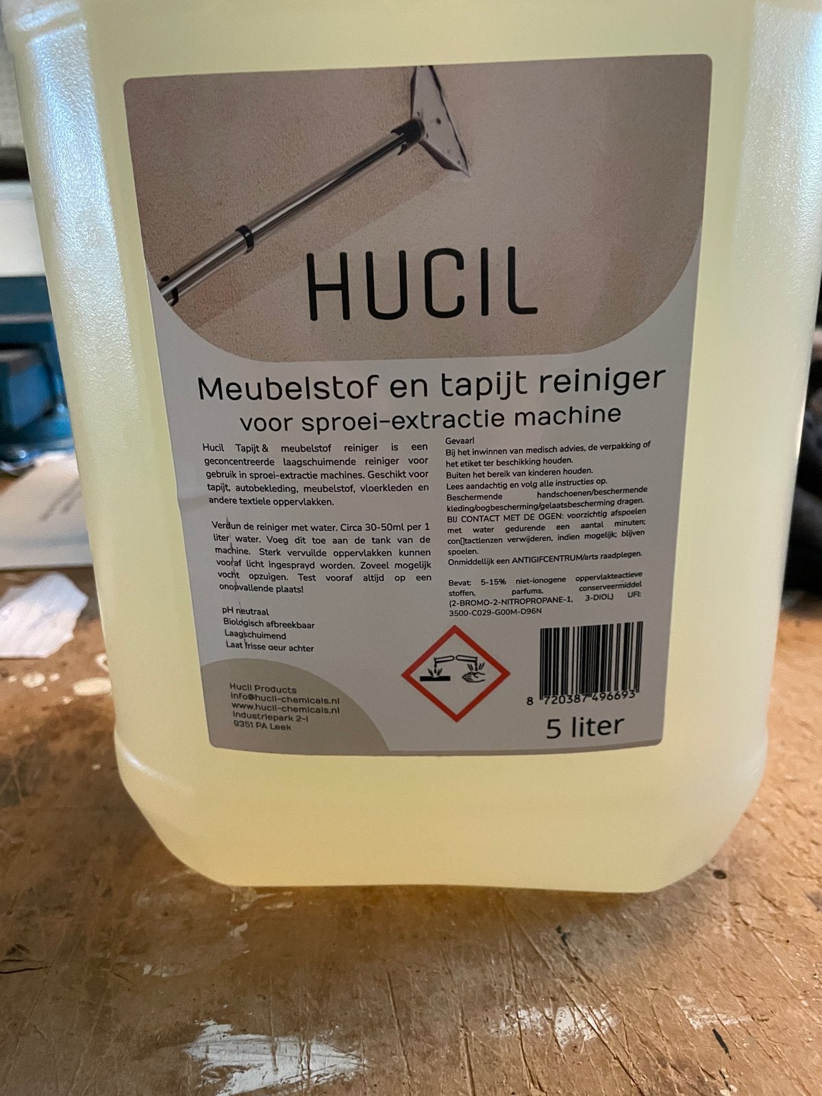 Hucil Tapijt & Meubelstof Reiniger - 5 Liter Concentraat, Ophalen, Nieuw