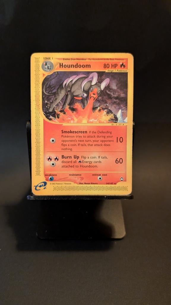 Houndoom Non Holo Pokémon Kaart - Light Played, Ophalen of Verzenden, Gebruikt, Losse kaart