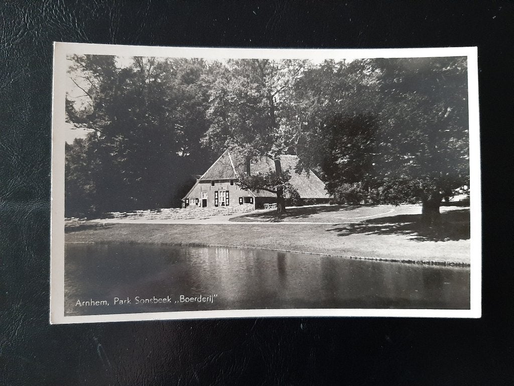 Arnhem, Park Sonsbeek "Boerderij", ongelopen, fotokaart, Verzenden, 1940 tot 1960, Ongelopen, Gelderland