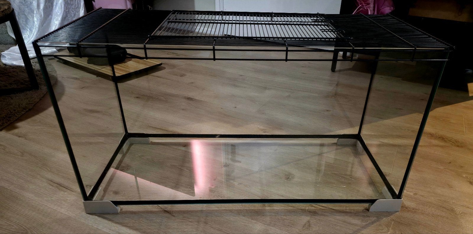 terrarium hamstekooi 80x35x40 incl rooster & hoekbeschermers, Dieren en Toebehoren, Ophalen, Zo goed als nieuw, Hok, Minder dan 60 cm