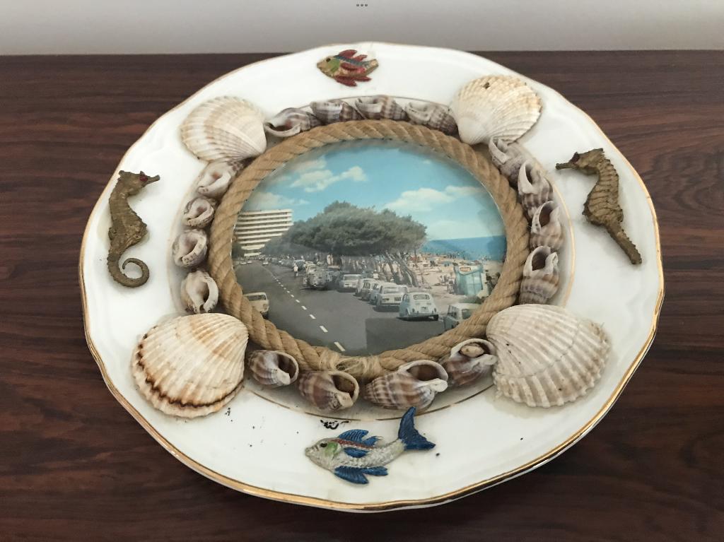 Decoratief bord schelpen decor  Kitch, Ophalen of Verzenden