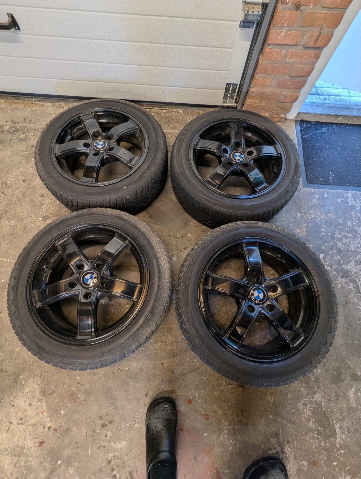 BMW Winterbanden met 16" Velgen 5x120 - 195/55R16, Auto-onderdelen, Banden en Velgen, Ophalen, Gebruikt, 16 inch, Banden en Velgen