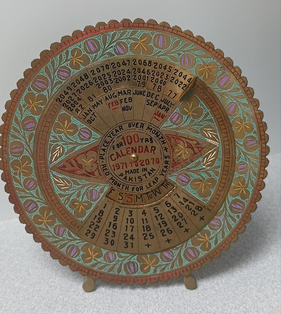 Eeuwigdurende kalender, Ophalen, Maandkalender