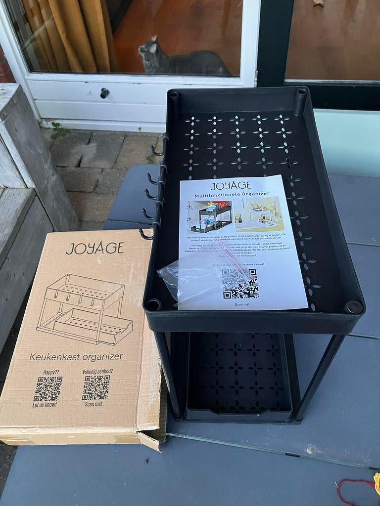 JOYAGE Multifunctionele Keukenkast Organizer - Zwart, Ophalen, Overige typen, Kunststof, Nieuw