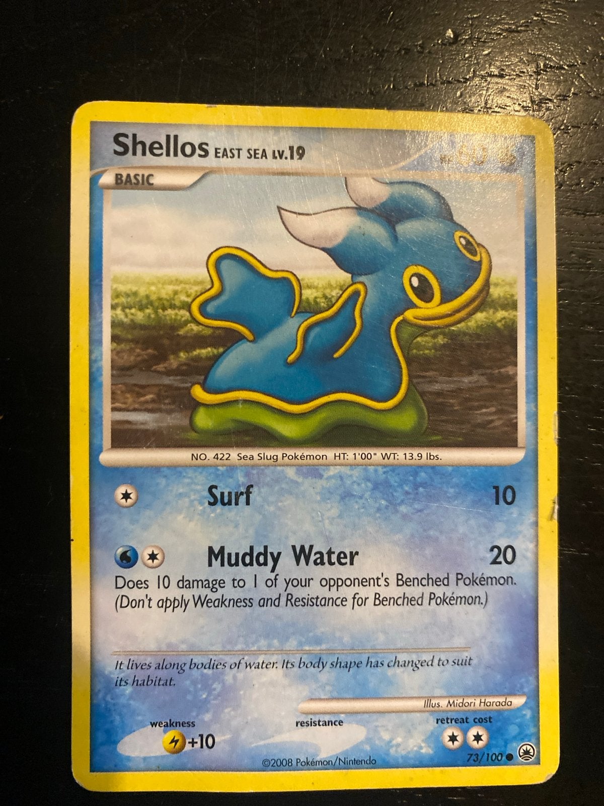 Pokémon Kaart Shellos East Sea LV.19 (2008), Ophalen of Verzenden, Gebruikt, Losse kaart
