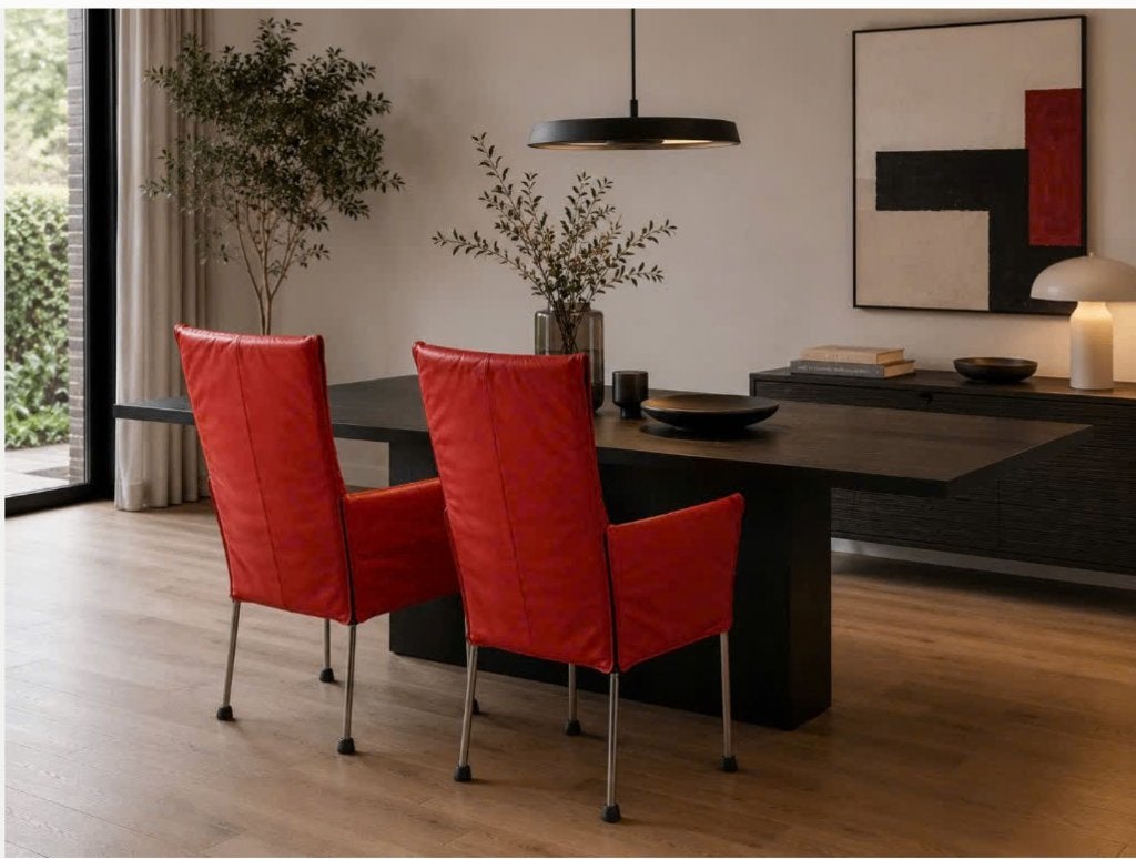 2x Montis Chaplin eetkamerstoelen Gerard van de Berg, Ophalen, Gebruikt, Twee, Dutch Design Vintage Klassiek tijdloos modern