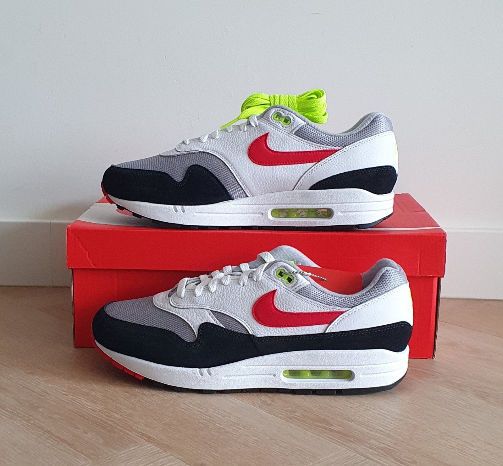 Nike Air Max 1 Chili Volt EU 46, Overige kleuren, Nike, Nieuw, Ophalen of Verzenden