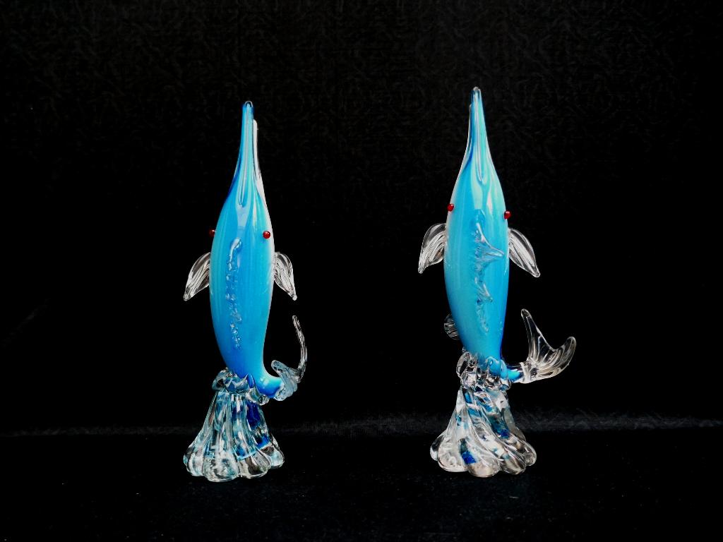 Murano glas - vissen / solifleurs - Italië  jaren 50/70, Antiek en Kunst, Ophalen of Verzenden