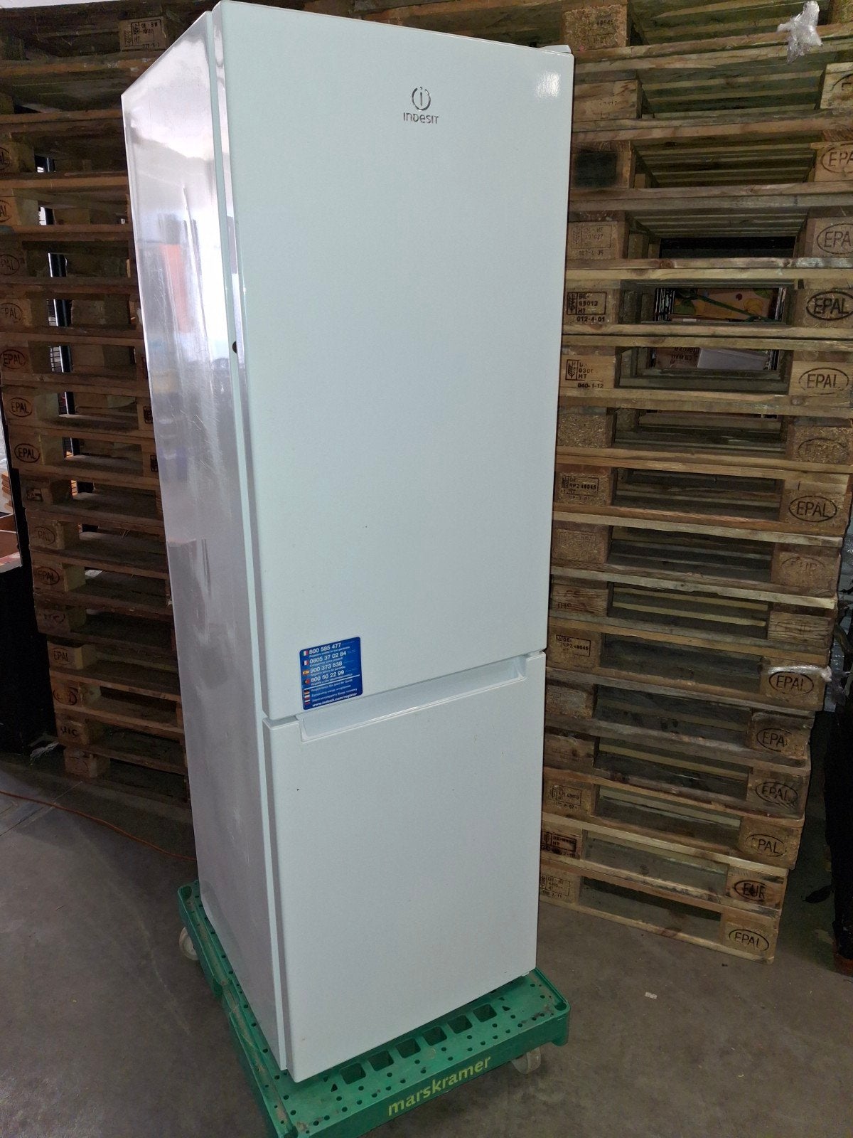 Koel vries combinatie Indesit, Koelkast, Diepvries., Witgoed en Apparatuur, Koelkasten en IJskasten, Ophalen, Gebruikt, 200 liter of meer