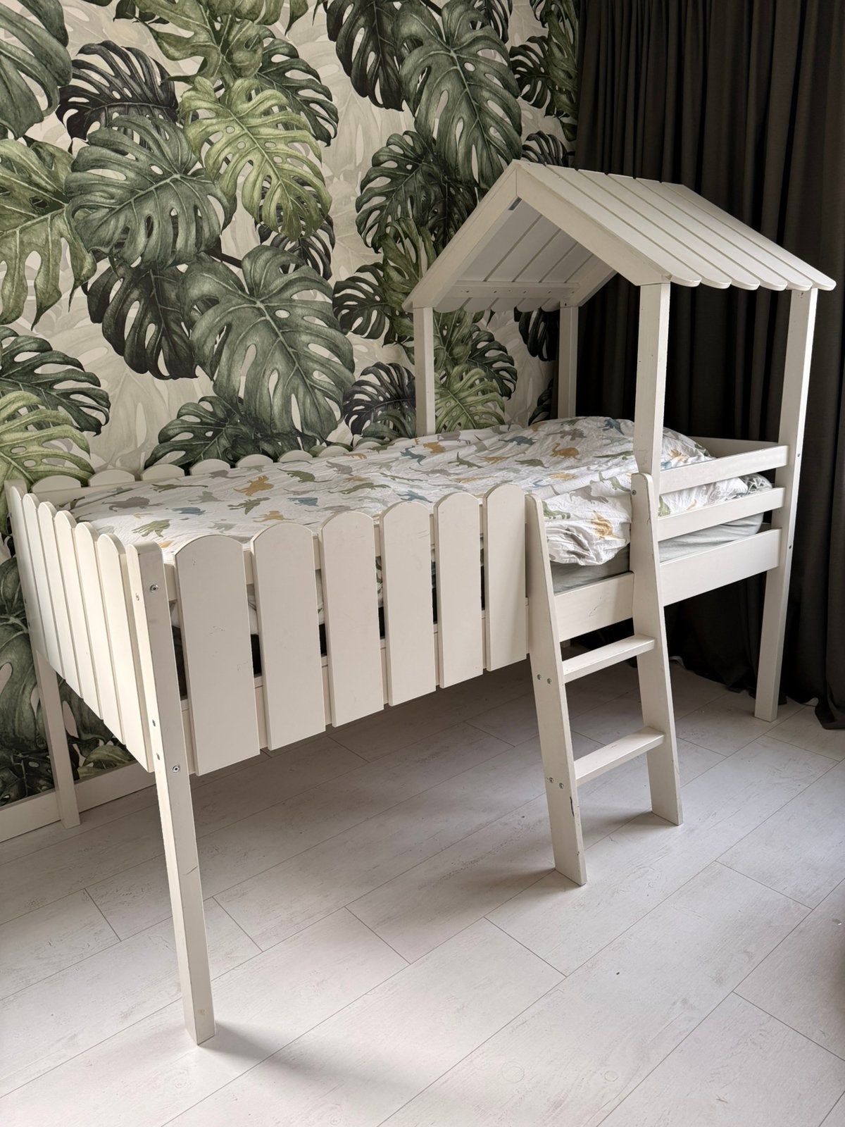 Kinderbed huisje 200x90cm met lattenbodem, Ophalen, 85 tot 100 cm, Gebruikt, Lattenbodem