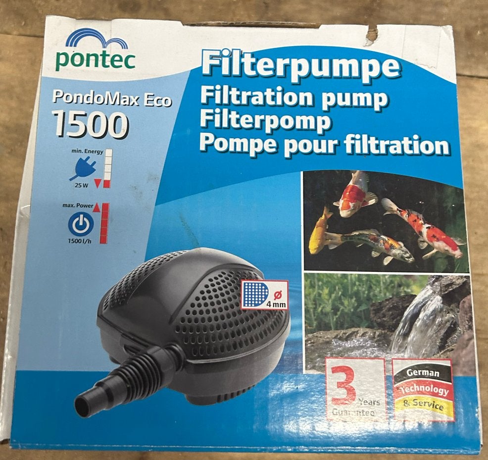Pontec PondoMax Eco 1500 Filterpomp - Nieuw in doos, Ophalen of Verzenden, Nieuw