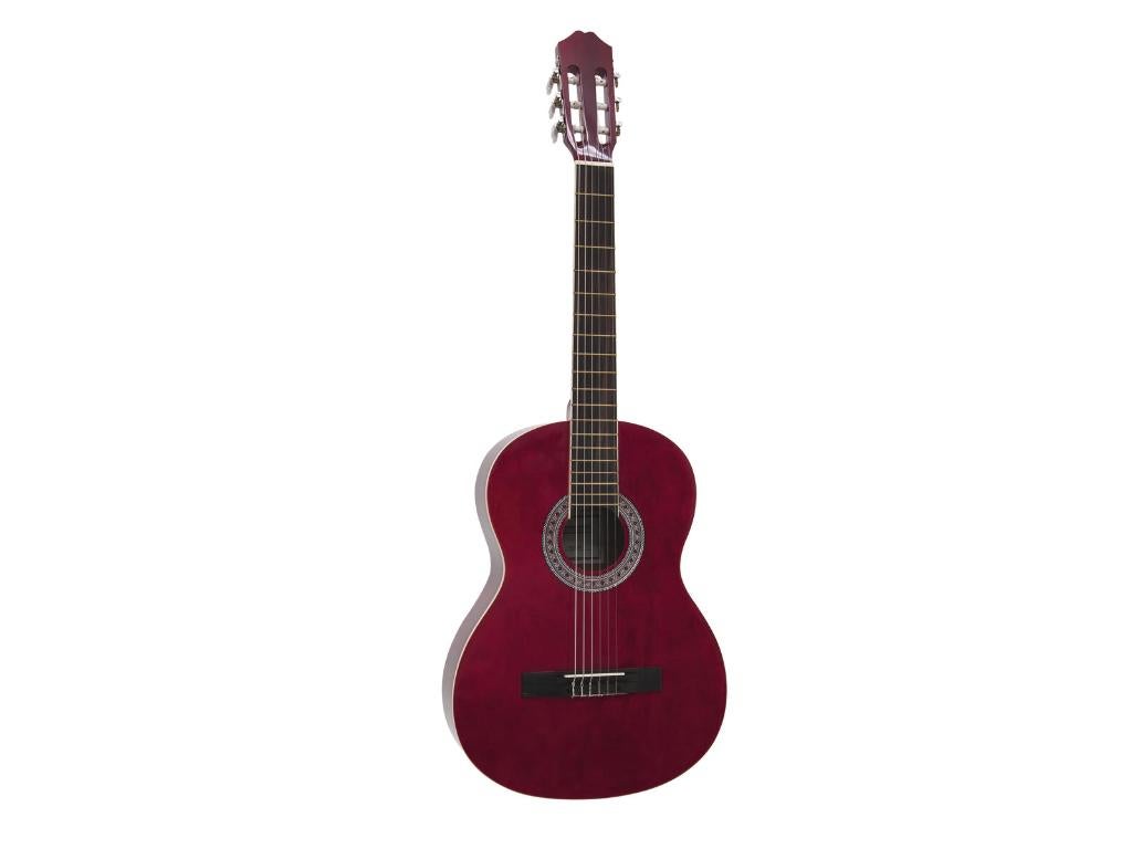 DIMAVERY AC-303 Classical Guitar, red, Muziek en Instrumenten, Instrumenten | Toebehoren, Nieuw, Akoestische gitaar, Ophalen of Verzenden