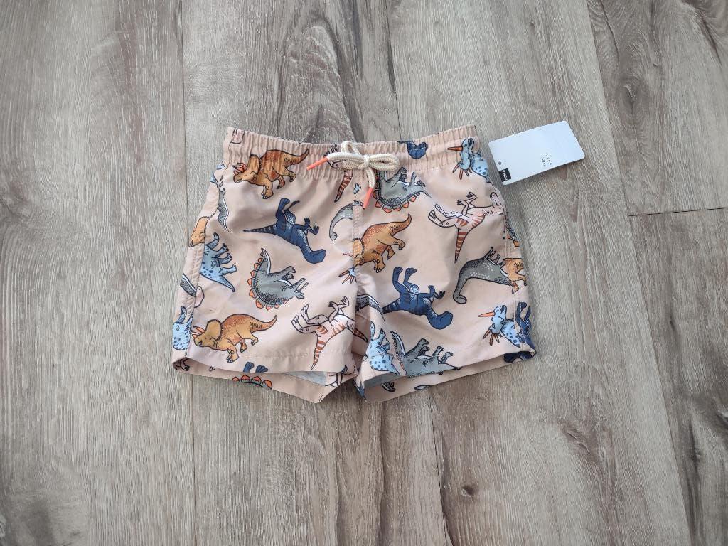 Prachtige nieuwe ecru zwembroek met dino's, HEMA, maat 74/80, UV-zwemkleding, Onb, Nieuw, Ophalen of Verzenden