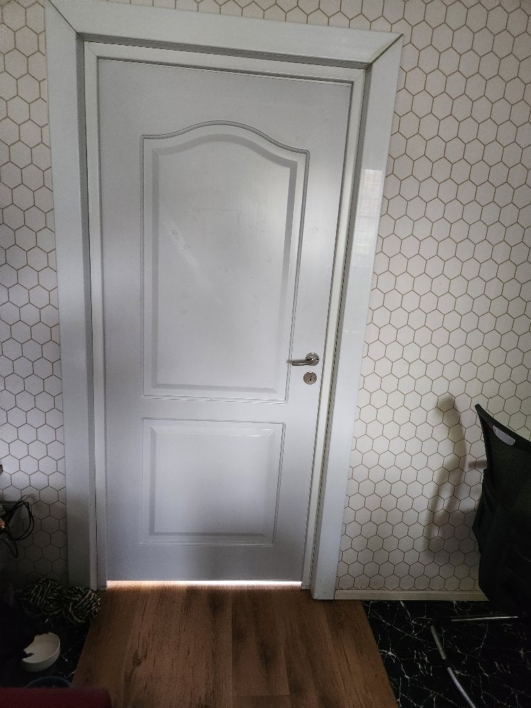 Kunststof buitendeur met kozijn – 86,5  200 cm, Kunststof, Gebruikt, Deurkozijn, 150 tot 225 cm