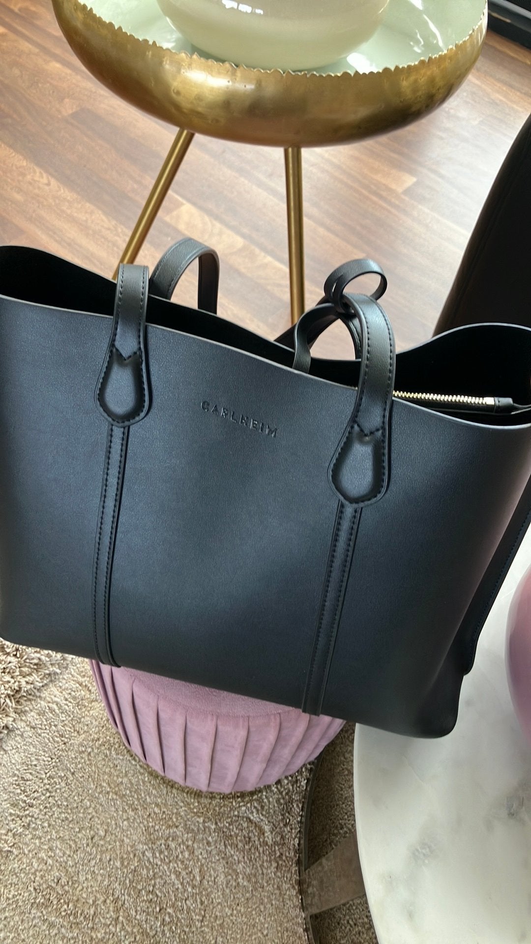 Nieuwe zwarte Carlheim shopper, Ophalen of Verzenden, Zo goed als nieuw, Zwart, Shopper