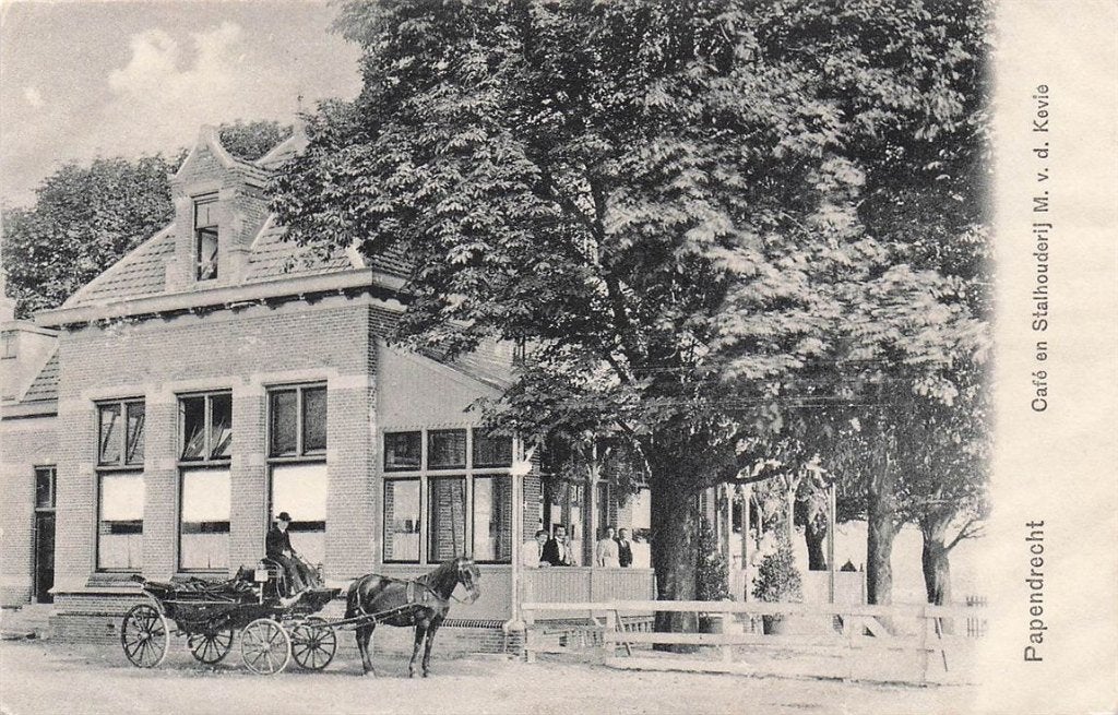 702-209-023 Papendrecht Cafe En Stalhouderij M V D Kevie, Verzenden, Voor 1920, Zuid-Holland