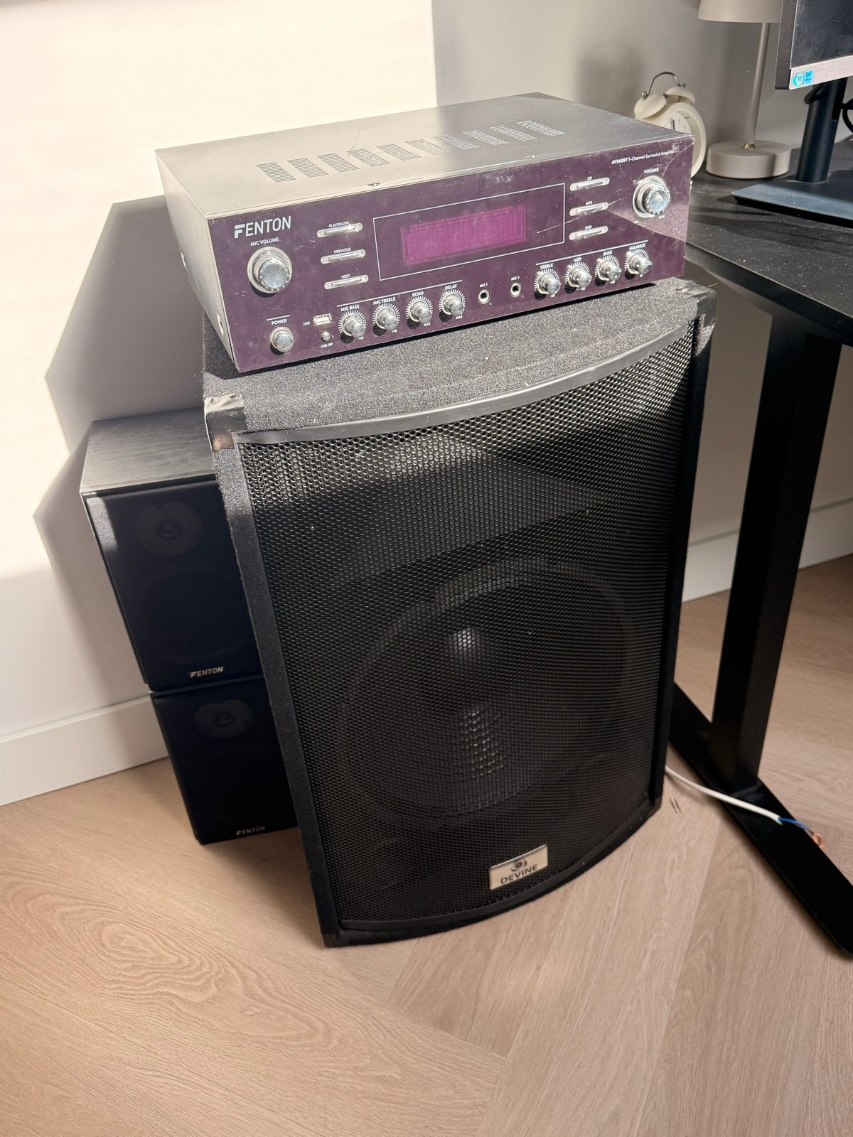 Complete geluidsinstallatie: Fenton versterker + speakers, Gebruikt, Losse componenten, Speakers, Ophalen