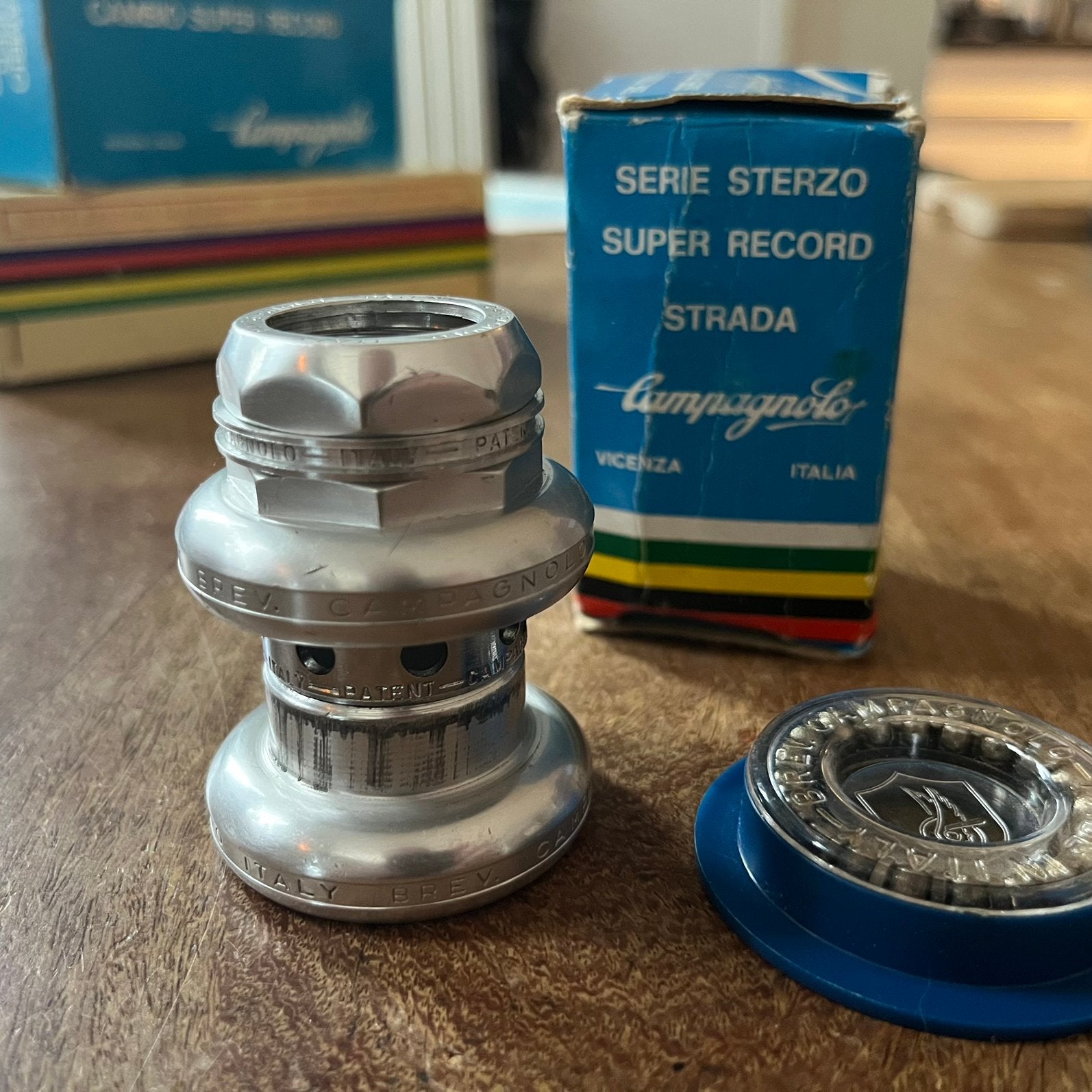 Vintage Campagnolo Super Record balhoofd izgst, Overige typen, Ophalen of Verzenden, Zo goed als nieuw, Aluminium