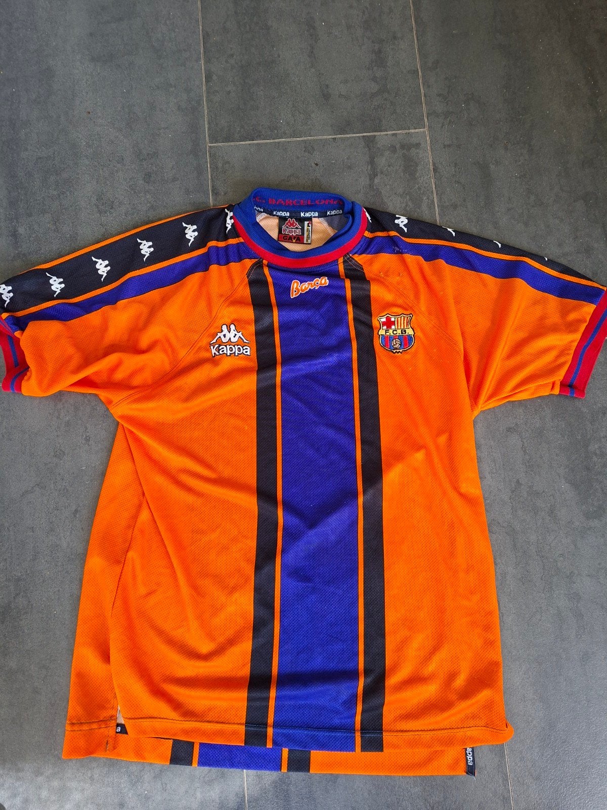 FC Barcelona Shirt Kappa 1997/1998 Maat L, Kleding | Heren, Maat 52/54 (L), Kappa, Oranje, Ophalen of Verzenden