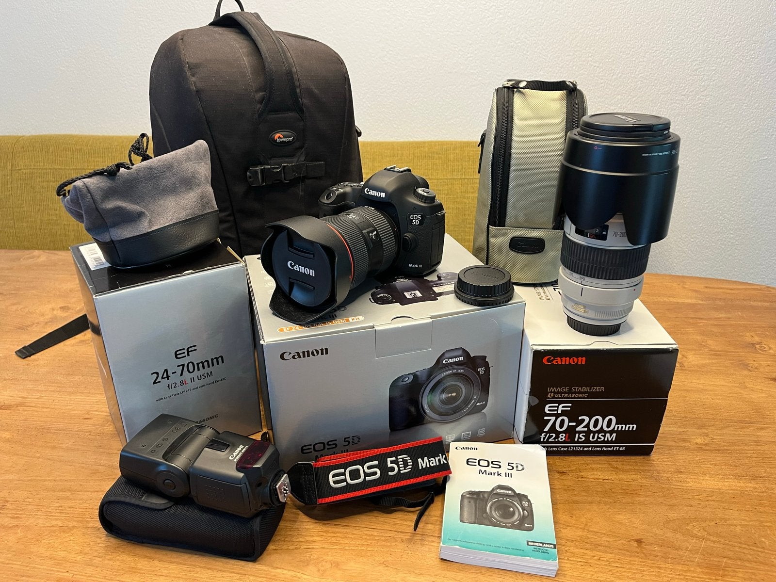 Canon EOS 5D Mark III met 2 top lenzen en flitser, Audio, Tv en Foto, Fotocamera's Digitaal, Gebruikt, Spiegelreflex, Canon, Ophalen of Verzenden