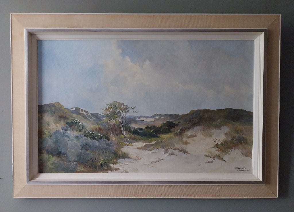 M van Buuren (1902 -1992 ) - Nederlands duinlandschap - 1950, Antiek en Kunst, Ophalen