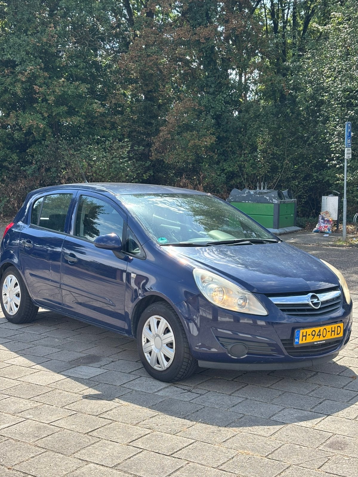 Opel Corsa 1.0 12V 5D 2007 Blauw, Auto's, Opel, Stof, 40 €/maand, Zwart, 1045 kg