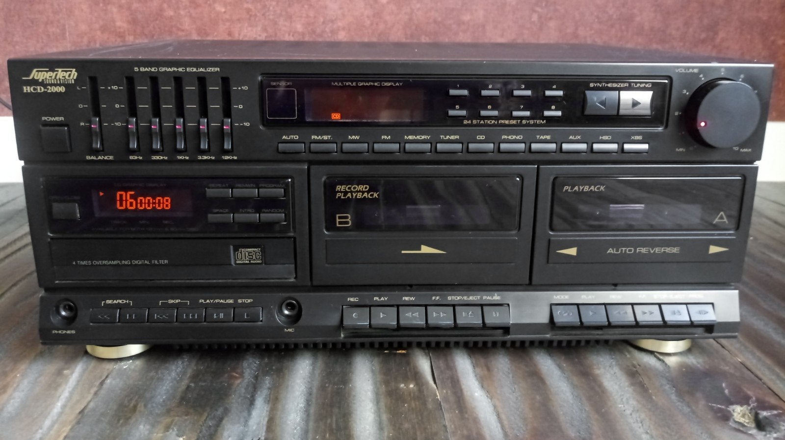 Supertech HCD-2000 stereoset., Overige merken, Gebruikt, Tuner of Radio, Ophalen of Verzenden
