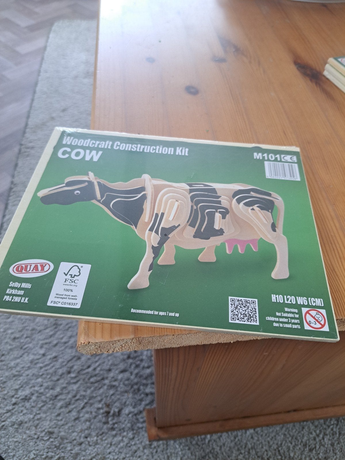 Woodcraft Bouwpakket Koe - 3D Houten Puzzel, Ophalen of Verzenden, Nieuw, Bouwen