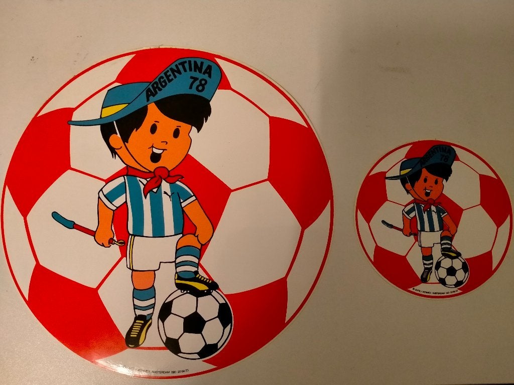 Gauchito WK 78 1978 voetbal mascotte stickers set rood, Ophalen of Verzenden, Zo goed als nieuw, Overige typen