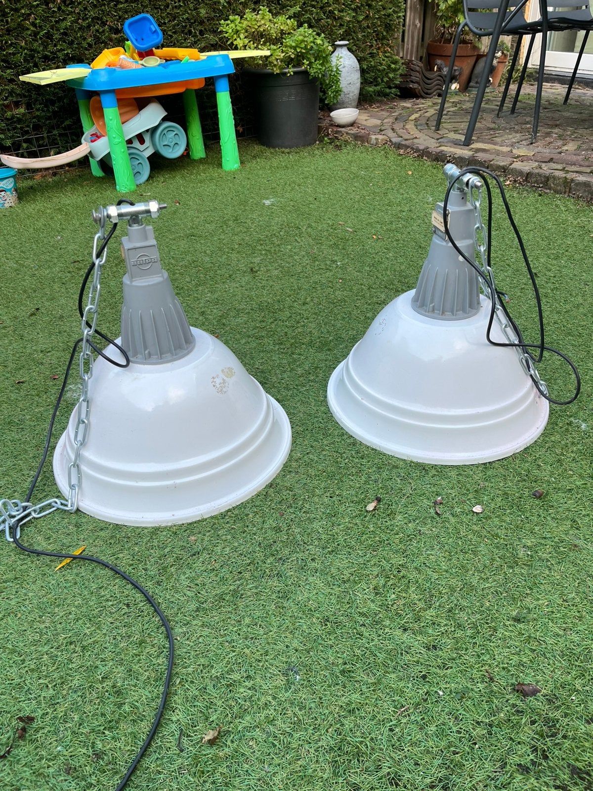 2 industriele lampen, Huis en Inrichting, Ophalen of Verzenden, Zo goed als nieuw