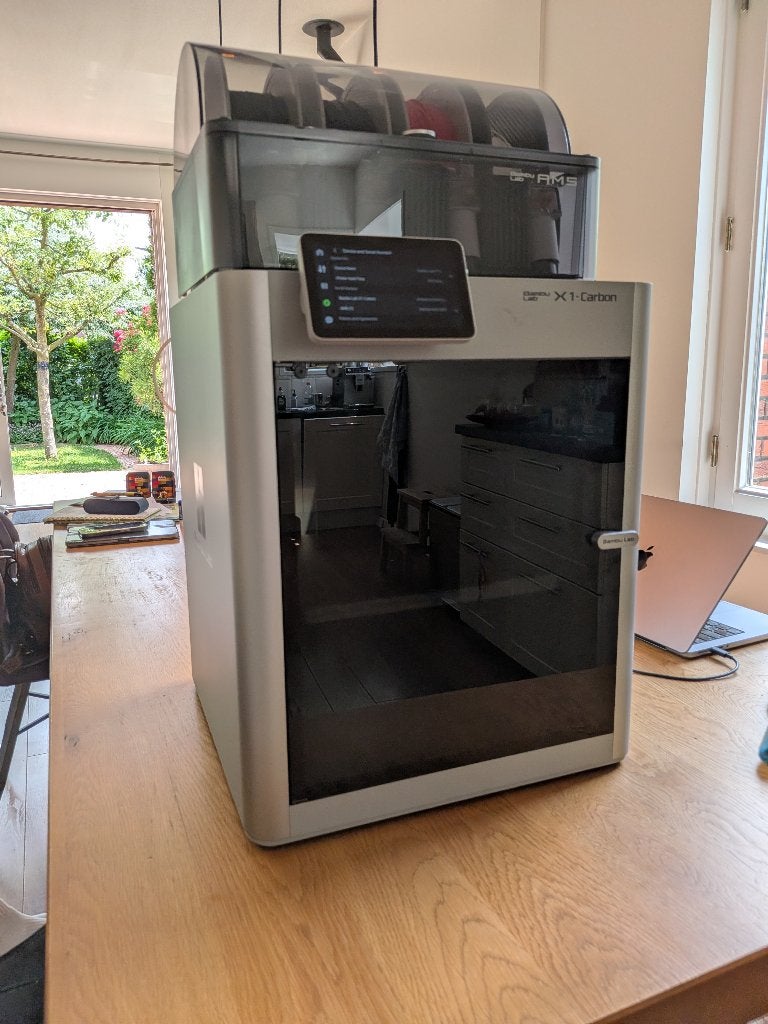 Bambu Lab X1C 3D printer, Computers en Software, 3D Printers, Ophalen, Zo goed als nieuw, Filament, Ingebouwde Wi-Fi