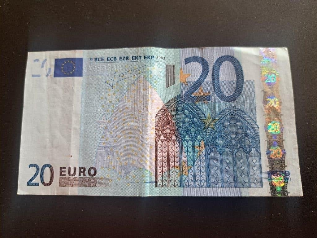 2002 Portugal 20 euro oude serie Trichet code U018, Postzegels en Munten, Bankbiljetten | Europa | Eurobiljetten, Verzenden, Portugal