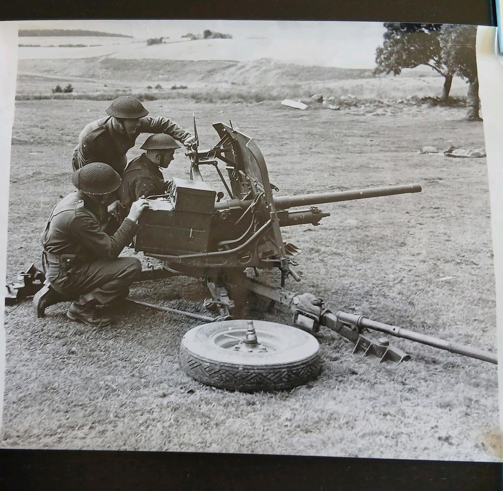 Britse Persfoto 2 Pounder Anti-Tank Gun Wo2, Verzamelen, Ophalen of Verzenden, Engeland