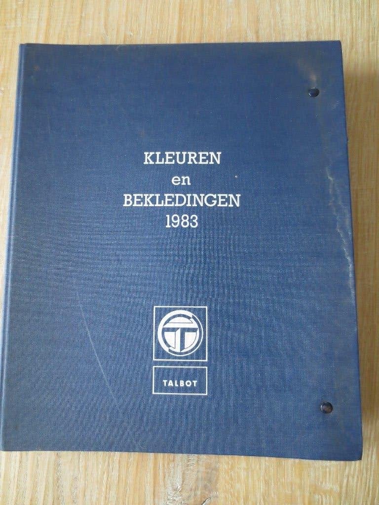 Kleuren en Bekledingen Talbot : Boek uit 1993 div.modellen., Ophalen of Verzenden, Gelezen, Overige merken