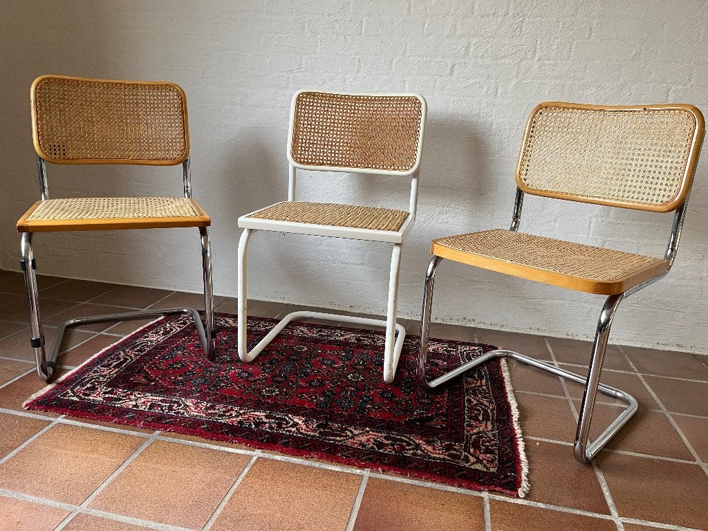 2x Cesca B32 stoelen van Marcel Breuer, Ophalen, Gebruikt, Drie, Wit