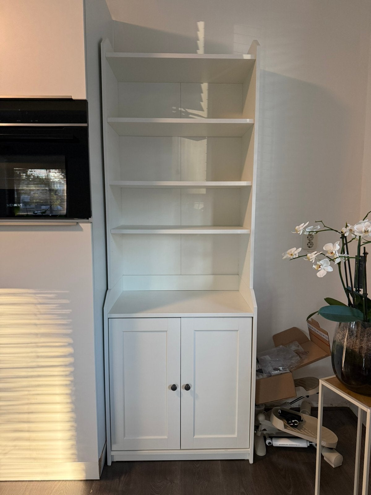 IKEA HAUGA high cabinet with 2 doors, white (70  199 cm), Ophalen, 50 tot 100 cm, Zo goed als nieuw, Minder dan 100 cm