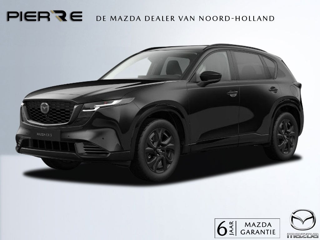 Mazda CX-5 2.5 E-SKYACTIV G 141 M AUTOMAAT HYBRID Homura LED, Dealer onderhouden, Zwart, 4 cilinders, Overige brandstoffen