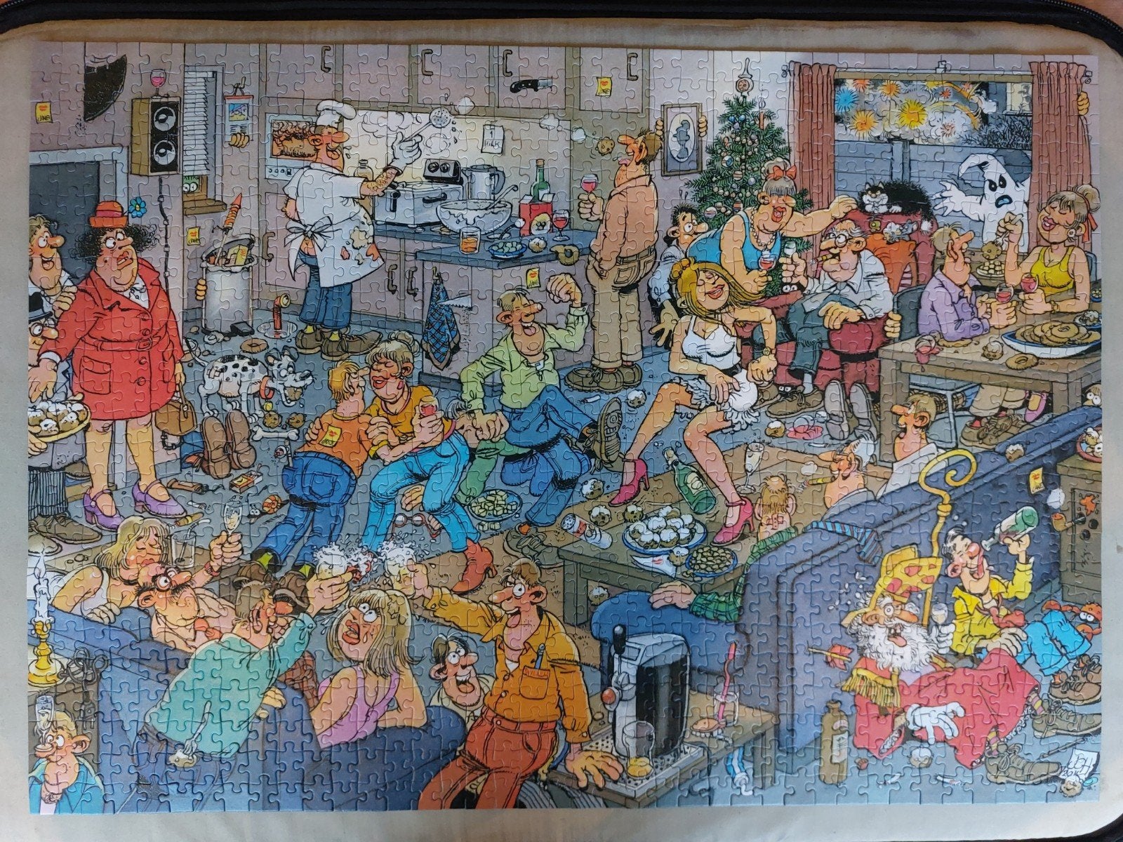 Jan van Haasteren puzzel, 2x1000, Ophalen of Verzenden, 500 t/m 1500 stukjes, Gebruikt, Legpuzzel