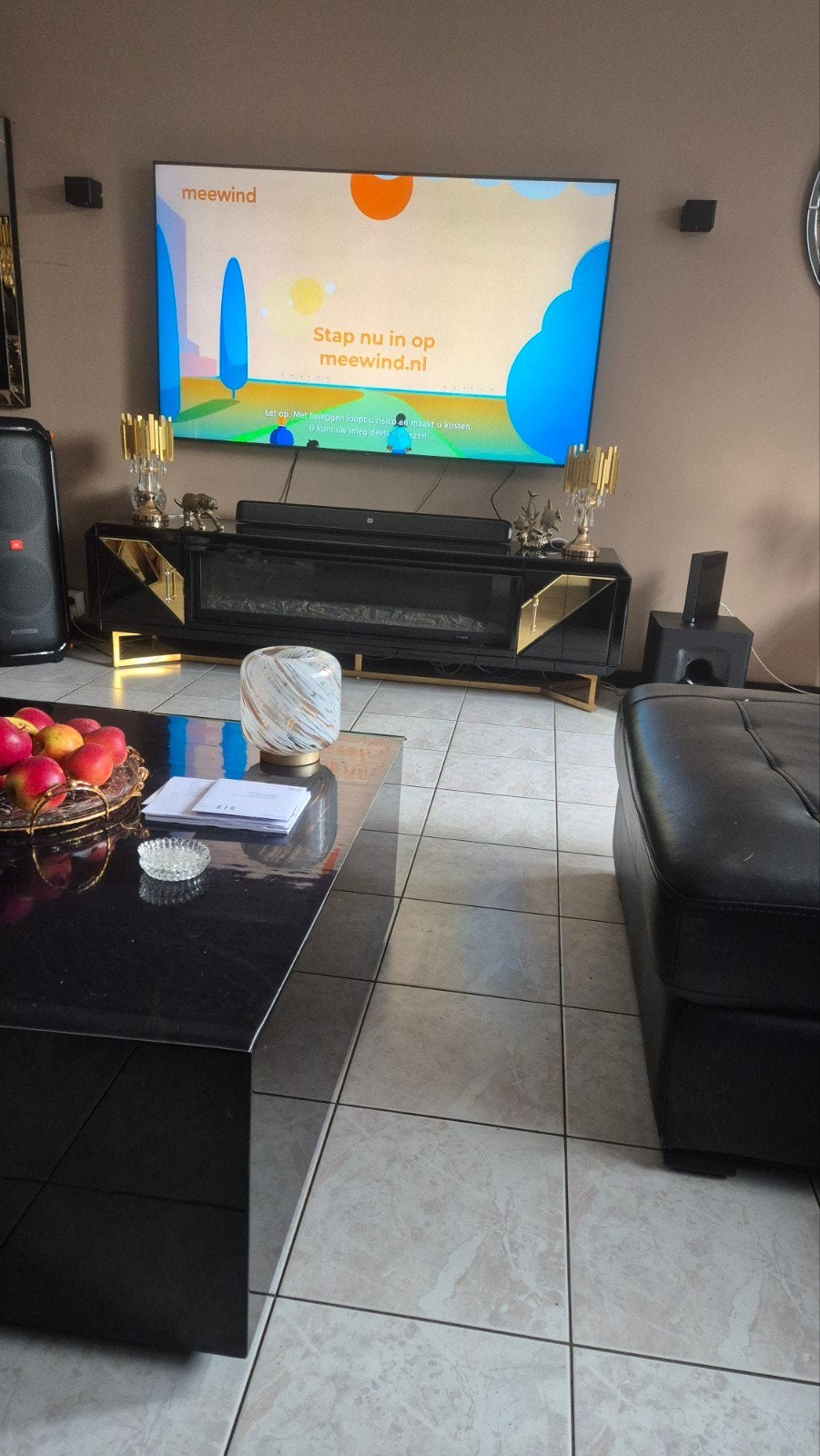 Tv  samsung 75 insh  met jbl sound bar, Ophalen of Verzenden