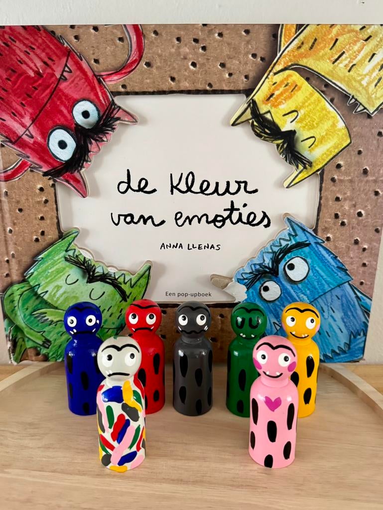 Houten pegdolls - De kleur van emoties Kleurenmonsters, Ophalen of Verzenden, Nieuw, Overige typen