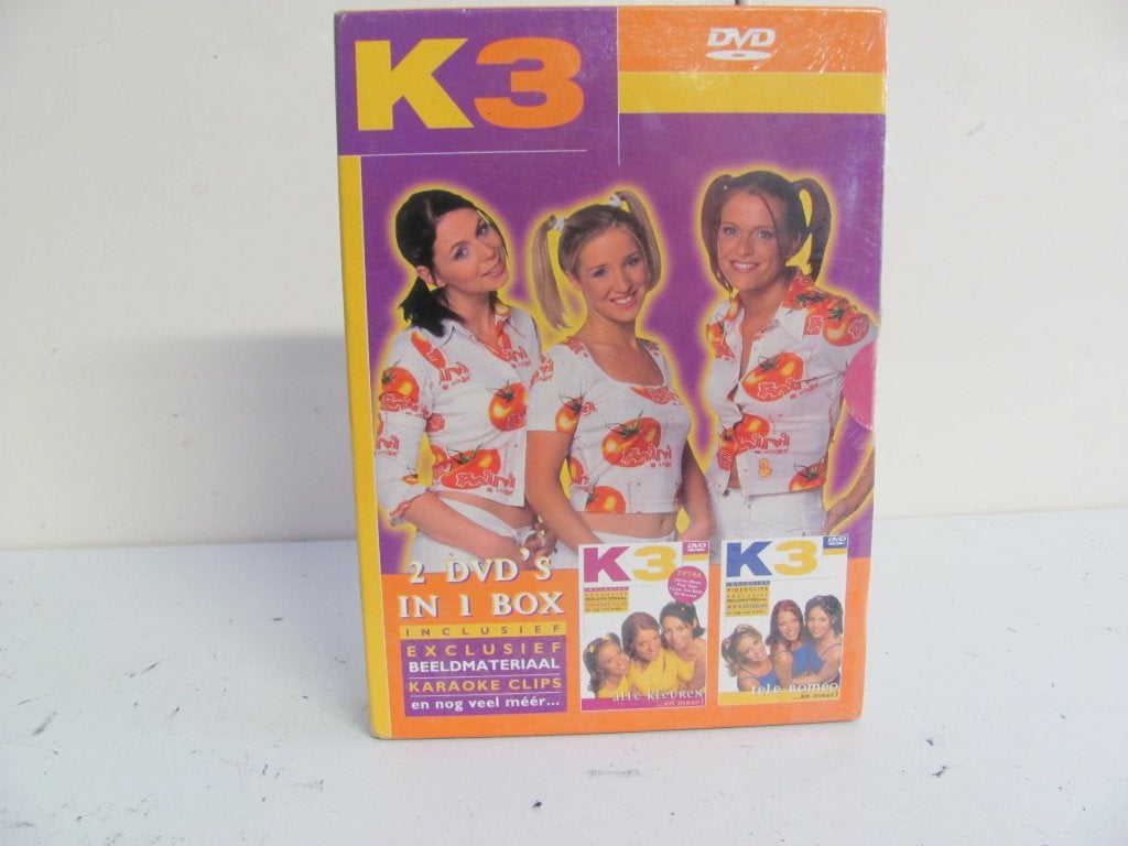 K3 2 dvd's in 1 box incl exclusief beeldmateriaal, Cd's en Dvd's, Alle leeftijden, Ophalen of Verzenden, Zo goed als nieuw, Muziekvideo's