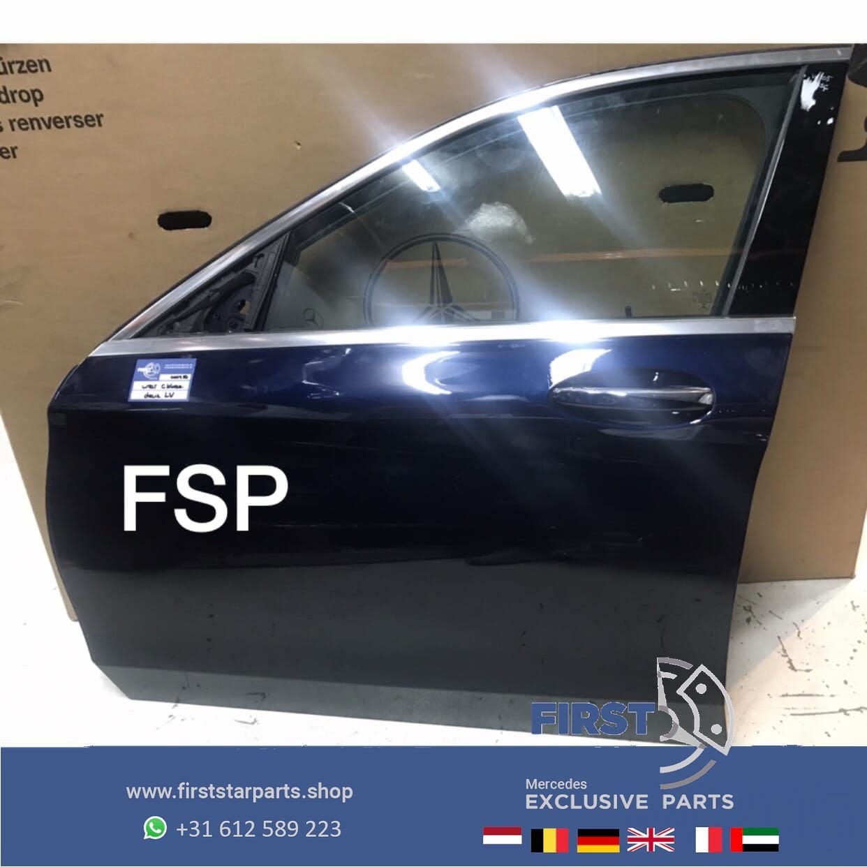 W205 S205 DEUR C Klasse PORTIER LINKS VOOR BLAUW 2014-2020